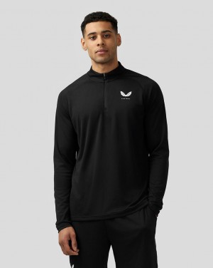 Castore Adapt Quarter Zip Top Pretas | EYSN56489