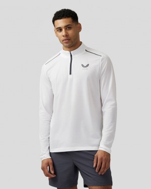 Castore Apex Aeromesh Quarter Zip Branco | TBGR49286