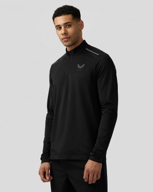 Castore Apex Aeromesh Quarter Zip Pretas | IQPH37806