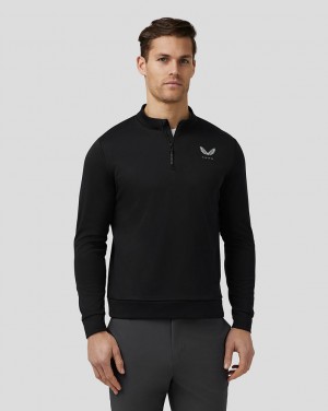 Castore Golf Club Classic Quarter Zip Top Pretas | CXOL10825