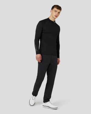 Castore Golf Long Sleeve Mock Neck Base Layer Pretas | MTHL18630