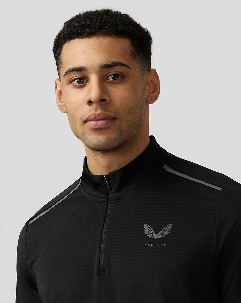 Castore Apex Aeromesh Quarter Zip Pretas | IQPH37806