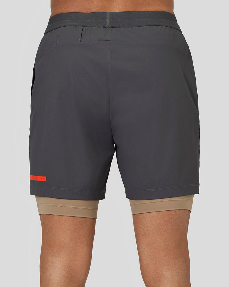 Castore Flow 2-in-1 Shorts Gunmetal | YUXJ56124