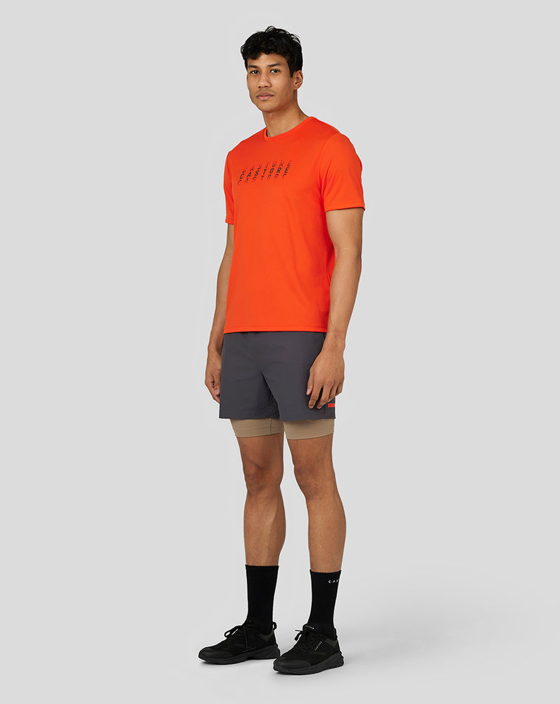 Castore Flow Short Sleeve Graphic T-Shirt Laranja Escuro | ZFBK96205