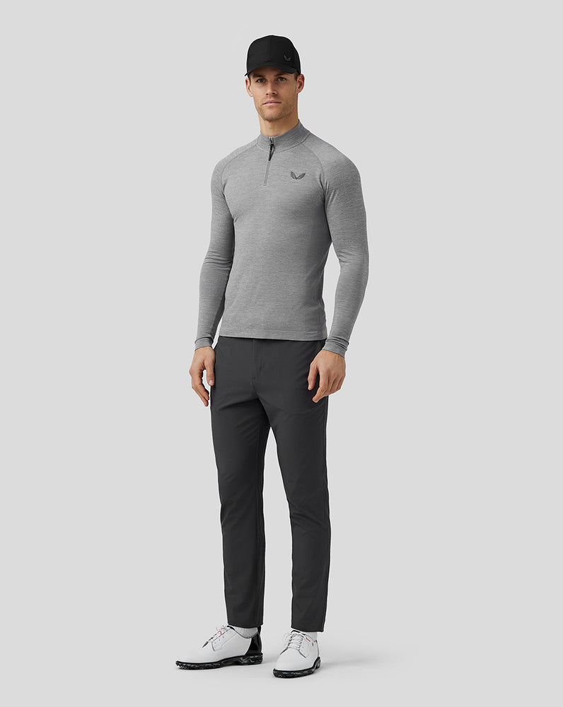 Castore Golf Body Mapped Seamless Quarter Zip Top Steel | NPZI19504